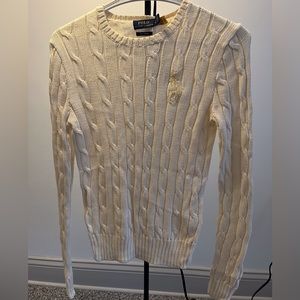 Polo Ralph Lauren Beaded-Pony Cable-Knit Sweater